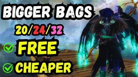 gw2 cheapest bags|cheapest way to get 28 slot bags or 32slot bags .